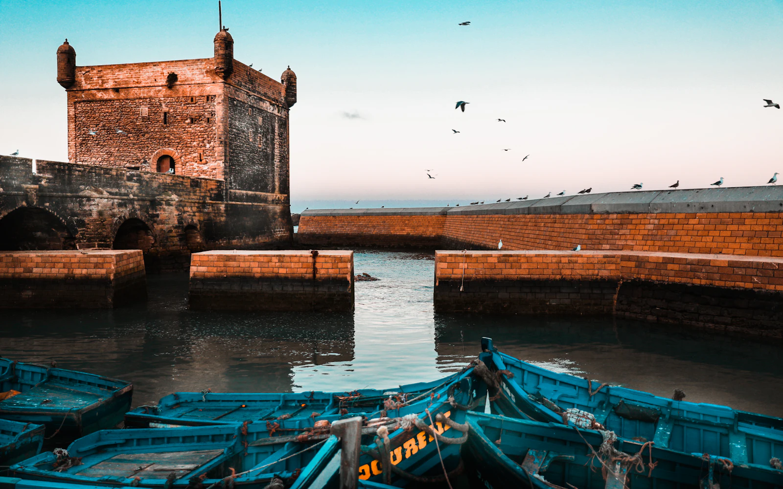 Essaouira sea ramparts and harbour